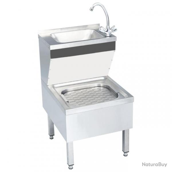 Lavabo commercial de lavage des mains avec robinet Inox alsavelo