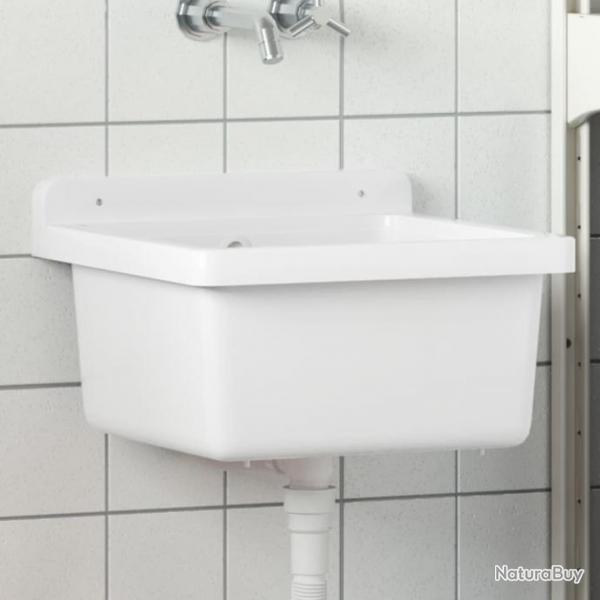 Lavabo pour montage murale blanc 40x40x24 cm rsine