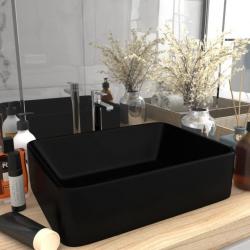 Lavabo de luxe Noir mat 41x30x12 cm Céramique alsavelo