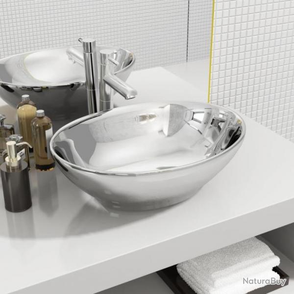 Lavabo 40 x 33 x 13,5 cm Cramique Argent alsavelo