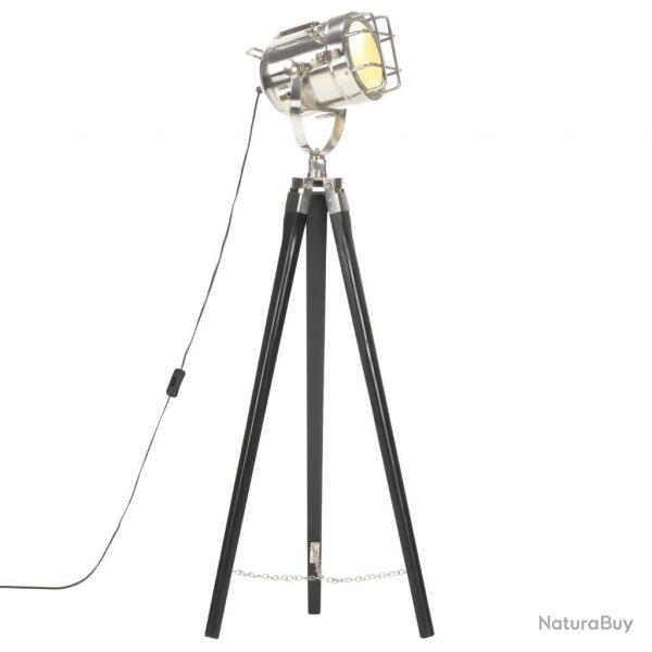 Lampadaire  trpied Noir Bois de manguier massif 97 cm alsavelo