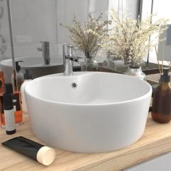 Lavabo de luxe avec trop-plein Blanc mat 36x13 cm Céramique alsavelo