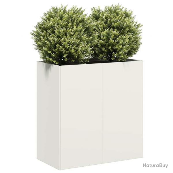 Jardinire blanc 80x40x80 cm acier lamin  froid alsavelo
