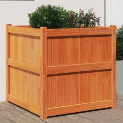Jardinière cire marron 70x70x70 cm bois de pin massif alsavelo