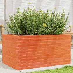 Jardinière cire marron 90x60x45,5 cm bois de pin massif alsavelo