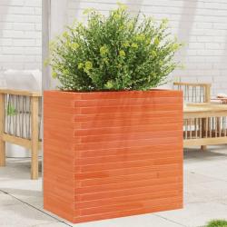 Jardinière cire marron 70x40x68,5 cm bois de pin massif alsavelo