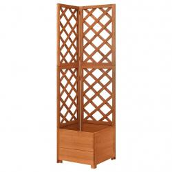 Jardinière d'angle en treillis 40x40x150cm Bois de sapin massif alsavelo