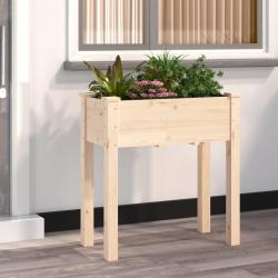 Jardinière avec doublure 71x37x76 cm bois massif de sapin alsavelo