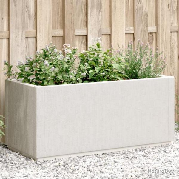 Jardinire blanc 80x36x35 cm PP