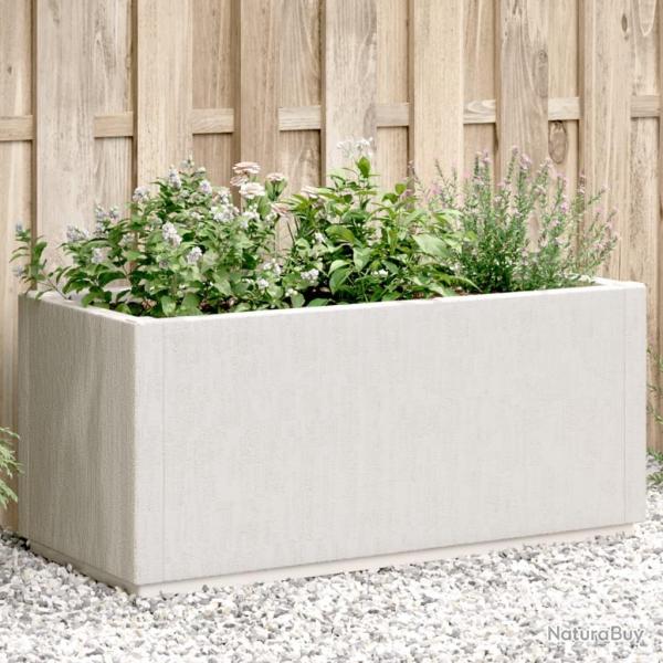 Jardinire blanc 80x36x35 cm PP alsavelo
