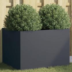 Jardinière anthracite 62x47x46 cm acier alsavelo
