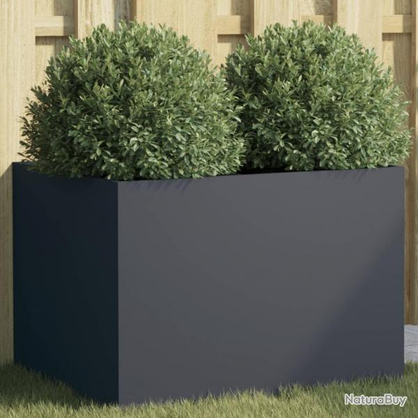 Jardinire anthracite 62x47x46 cm acier alsavelo