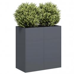 Jardinière anthracite 80x40x80 cm acier laminé à froid alsavelo
