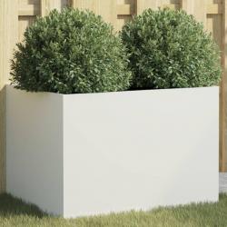 Jardinière blanc 62x47x46 cm acier alsavelo