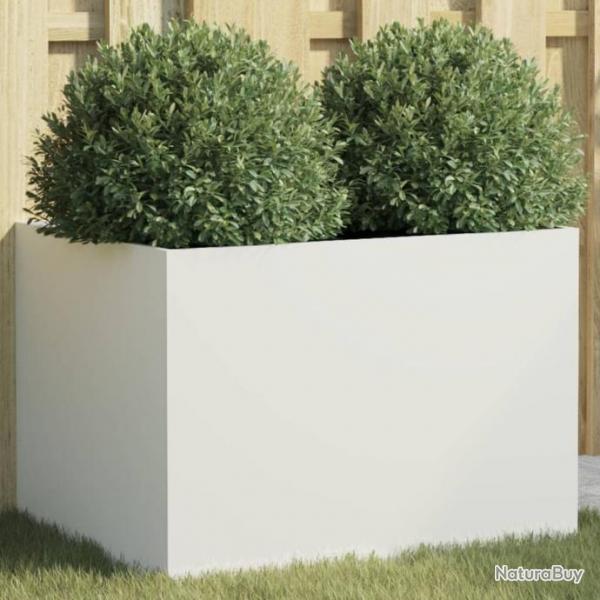 Jardinire blanc 62x47x46 cm acier