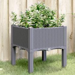 Jardinière avec pieds bleu gris 40x40x42 cm PP alsavelo