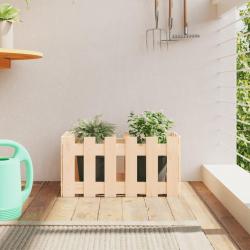 Jardinière avec design de clôture 60x30x30 cm pin massif alsavelo