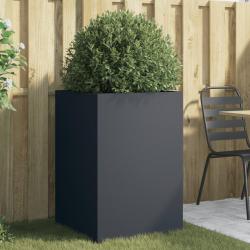 Jardinière anthracite 52x48x75 cm acier alsavelo