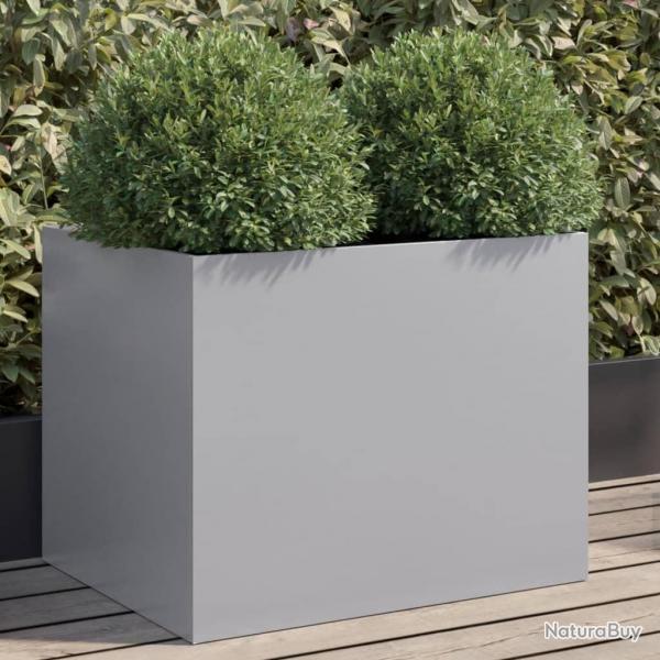 Jardinire argent 62x47x46 cm acier galvanis alsavelo