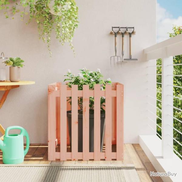 Jardinire avec design de clture 70x70x70 cm douglas massif alsavelo
