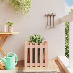 Jardinière avec design de clôture 50x50x50 cm Douglas massif alsavelo