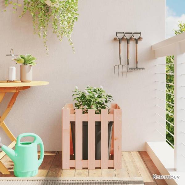 Jardinire avec design de clture 50x50x50 cm Douglas massif alsavelo