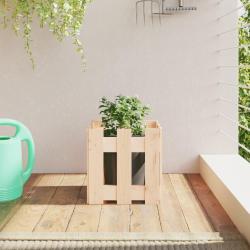 Jardinière avec design de clôture 30x30x30 cm pin massif alsavelo