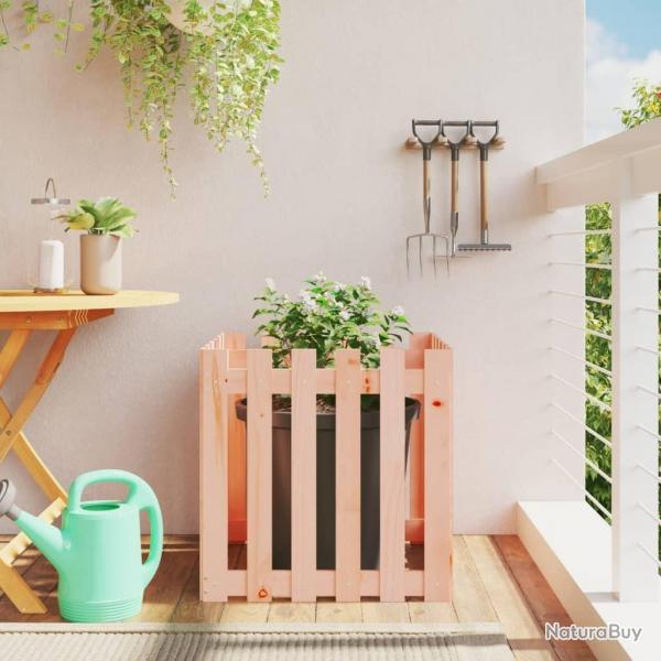 Jardinire avec design de clture 60x60x60 cm Douglas massif alsavelo