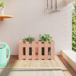 Jardinière avec design de clôture 60x30x30 cm douglas massif alsavelo
