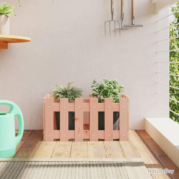 Jardinire avec design de clture 60x30x30 cm douglas massif alsavelo