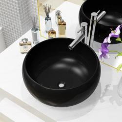 Lavabo rond Céramique Noir 40 x 15 cm alsavelo