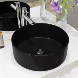 Lavabo rond Céramique Noir 40 x 15 cm alsavelo