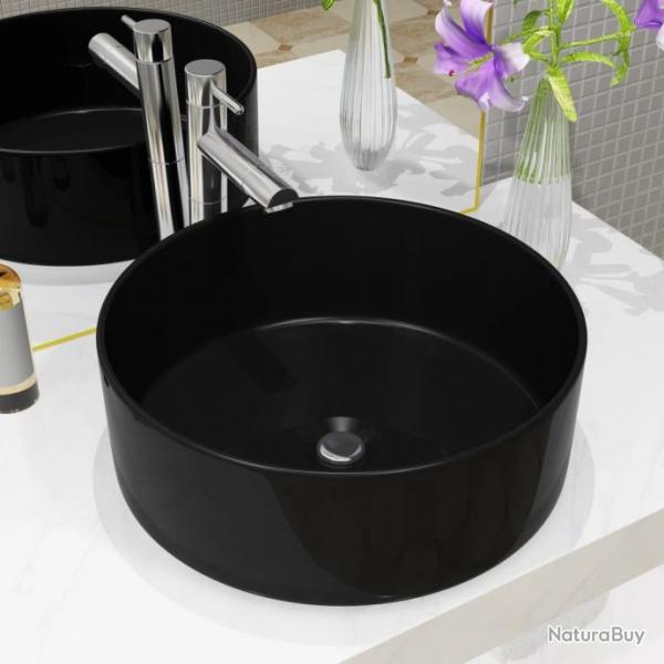 Lavabo rond Cramique Noir 40 x 15 cm alsavelo