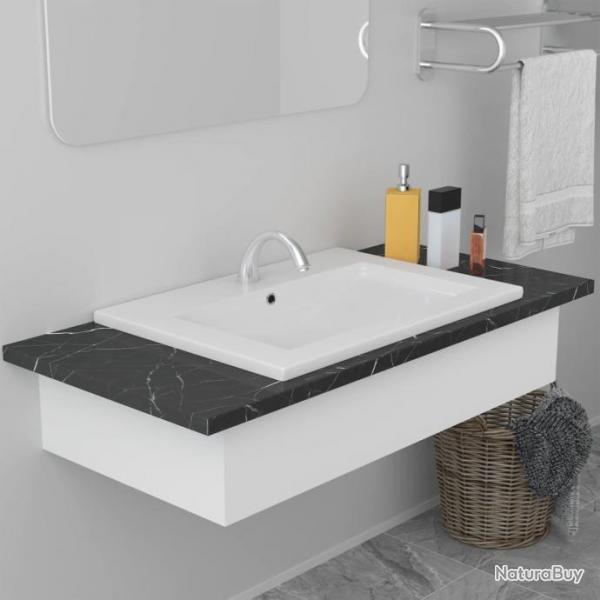 Lavabo encastr 61 x 39,5 x 18,5 cm Cramique Blanc alsavelo