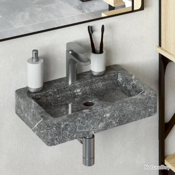 Lavabo mural gris 38x24x6,5 cm marbre alsavelo