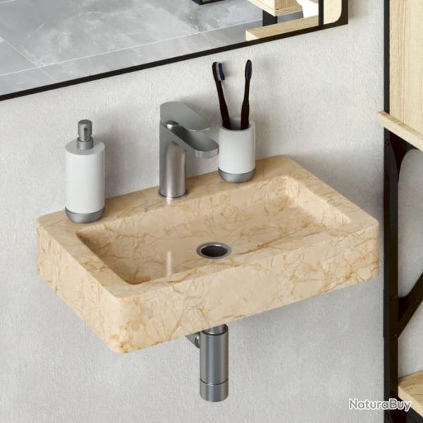 Lavabo mural crme 38x24x6,5 cm marbre