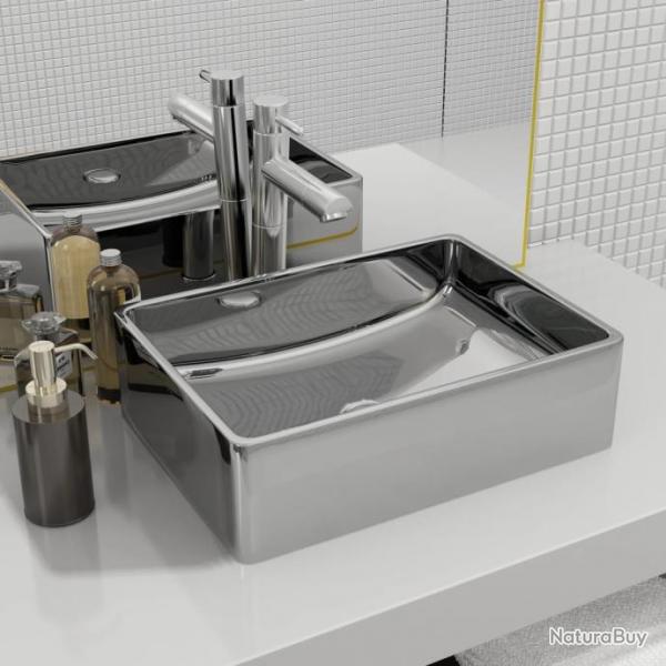 Lavabo 41 x 30 x 12 cm Cramique Argent alsavelo