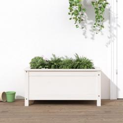 Jardinière blanc 82,5x40x39 cm bois massif de pin alsavelo