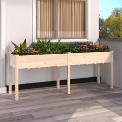 Jardinière avec doublure 203x53x76 cm bois massif de sapin alsavelo