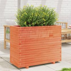 Jardinière cire marron 90x40x72,5 cm bois de pin massif alsavelo
