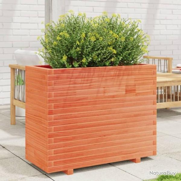 Jardinire cire marron 90x40x72,5 cm bois de pin massif