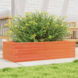 Jardinière cire marron 90x40x23 cm bois de pin massif alsavelo
