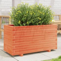 Jardinière cire marron 90x40x49,5 cm bois de pin massif alsavelo