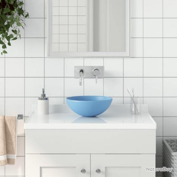 Lavabo de salle de bain Cramique Bleu clair Rond