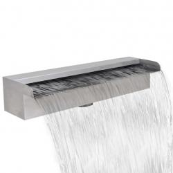Lame d'eau rectangulaire 45 cm Acier inoxydable pour piscine alsavelo