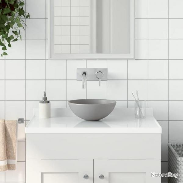 Lavabo de salle de bain Cramique Gris clair Rond