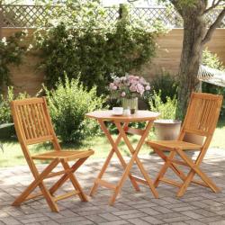 bistro pliable 3 pcs bois d'acacia solide