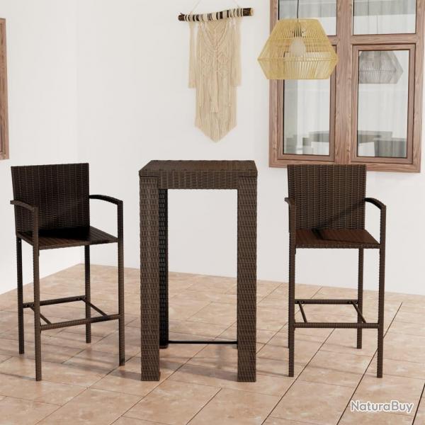 bar d'extrieur 3 pcs accoudoirs rsine tresse alsavelo