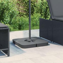 base de parasol pour parasols à pied croisé 4pcs PP alsavelo
