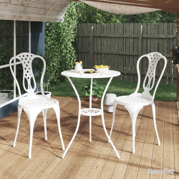 bistro 3 pcs Aluminium coul Blanc alsavelo